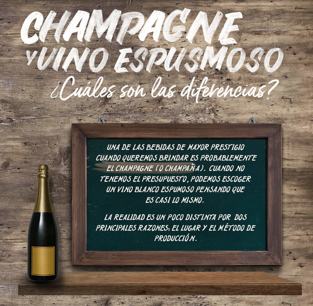 Conoce las diferencias entre espumante y champagne
